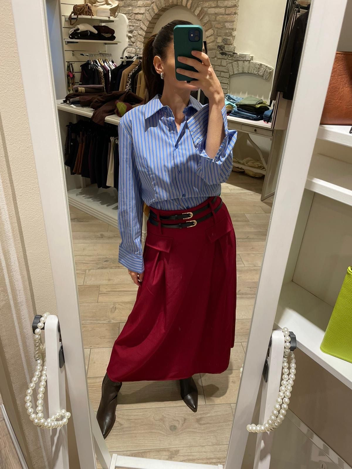 Camicia a righe celeste susy mix