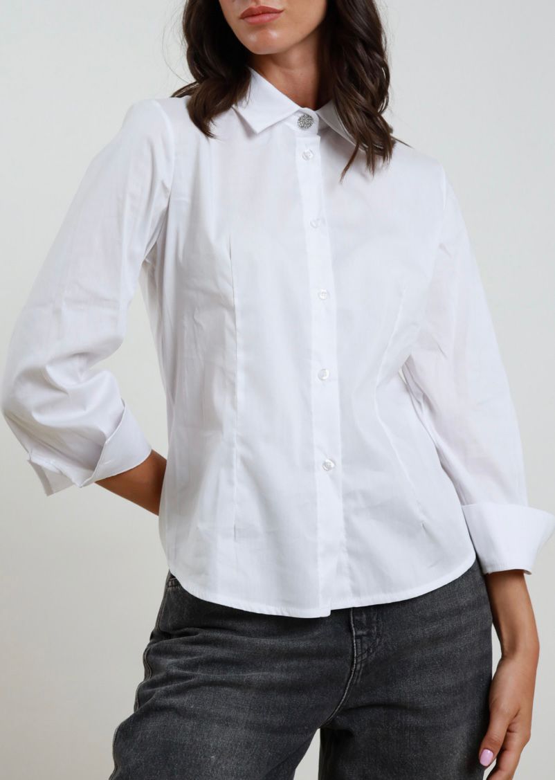 Camicia susy mix bottone gioiello