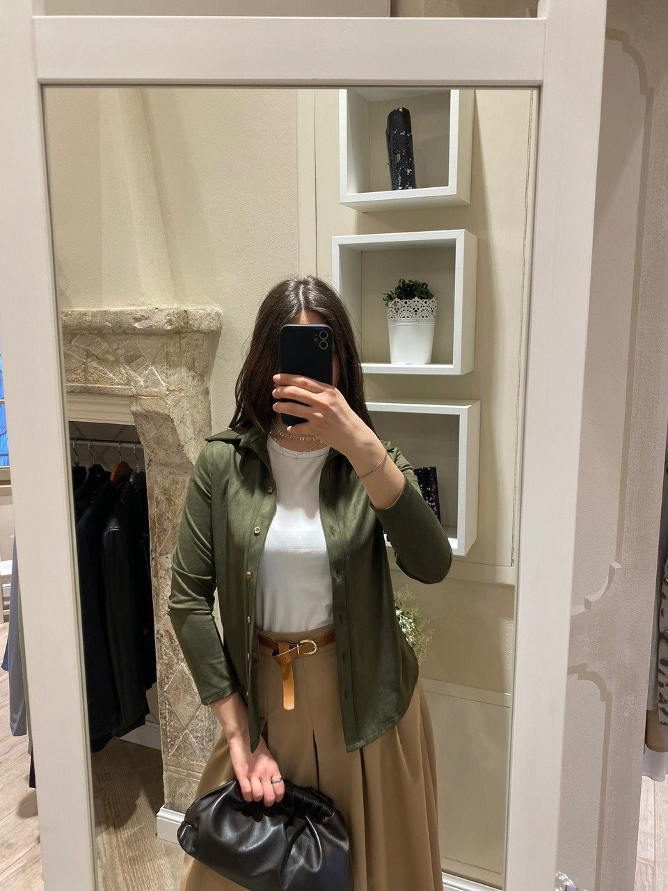Camicia scamosciata