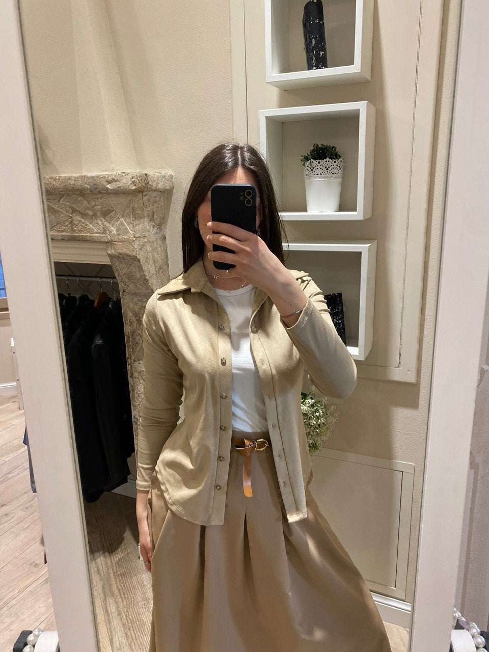 Camicia scamosciata
