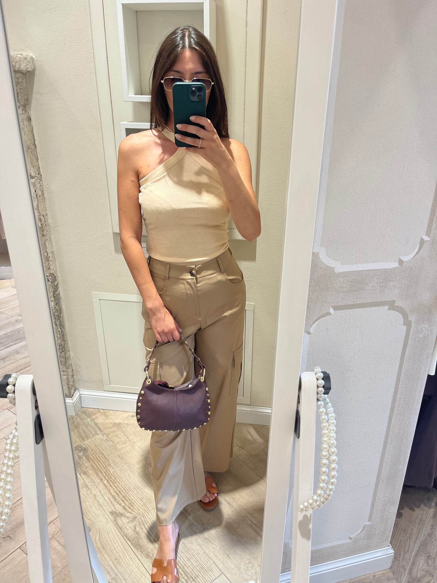 Pantalone cargo con tasca laterale