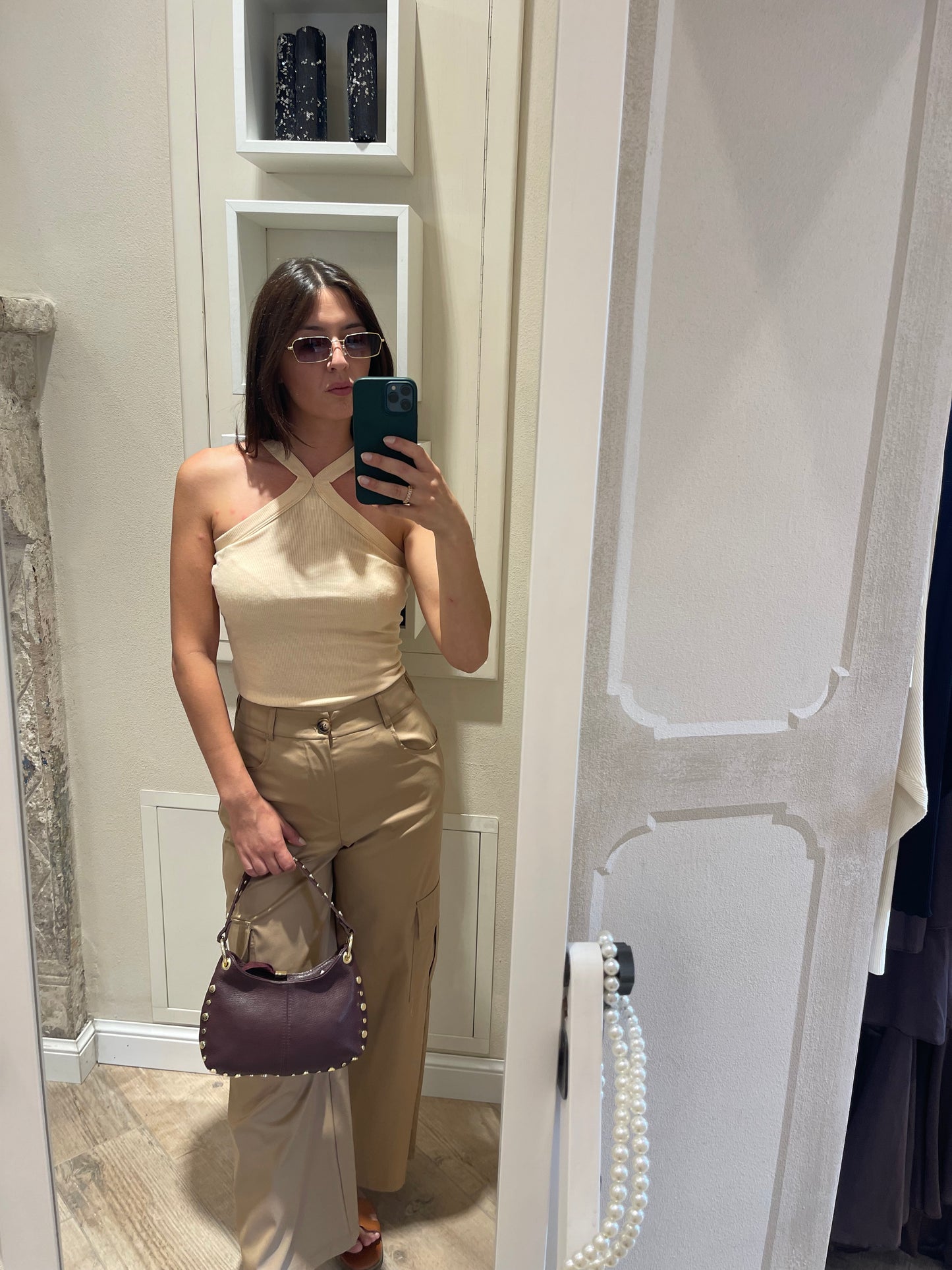 Pantalone cargo con tasca laterale