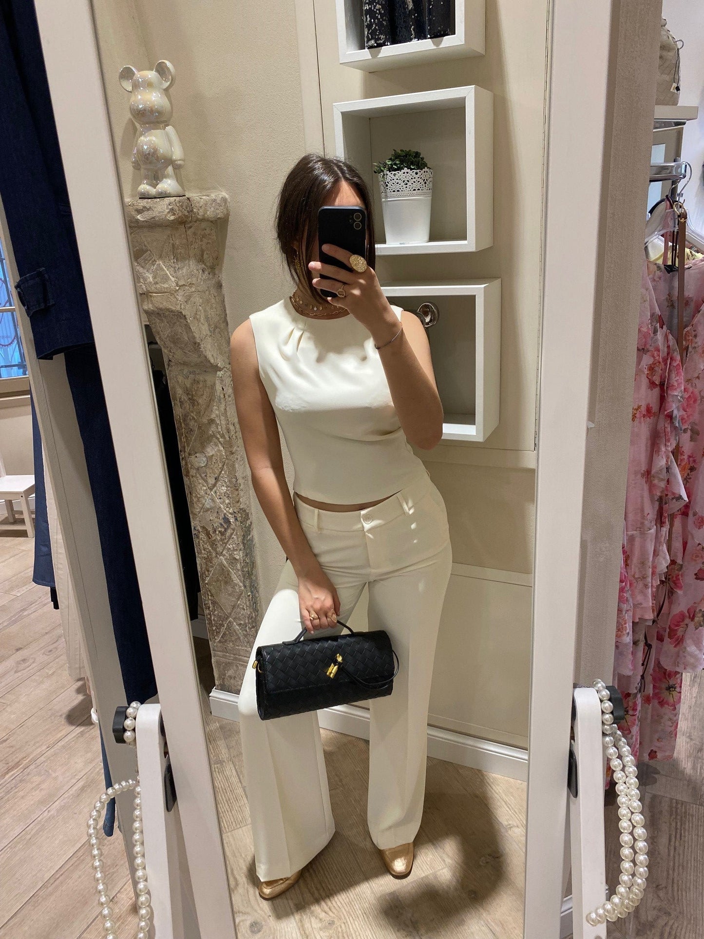 Pantalone bianco burro
