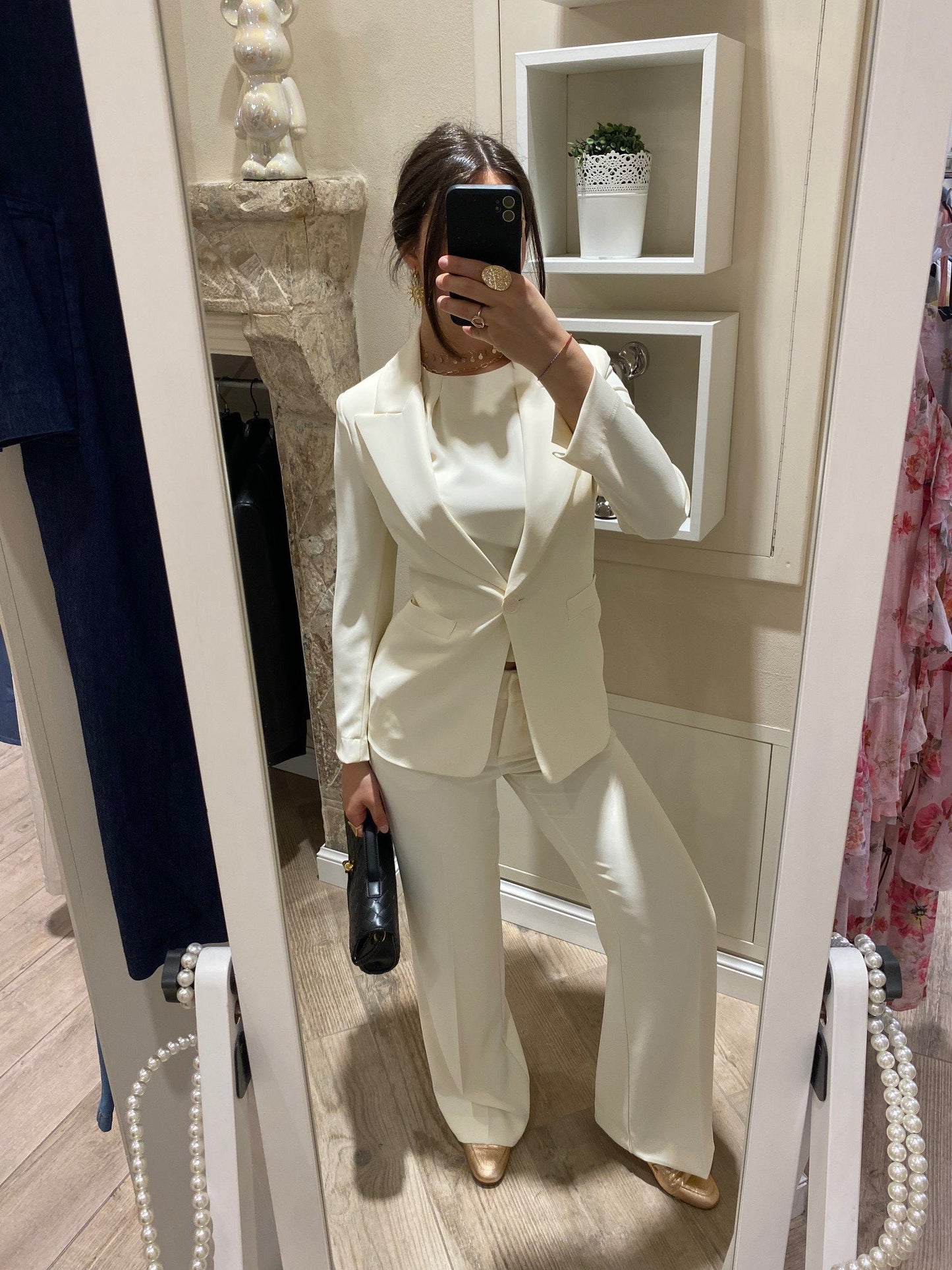 Pantalone bianco burro