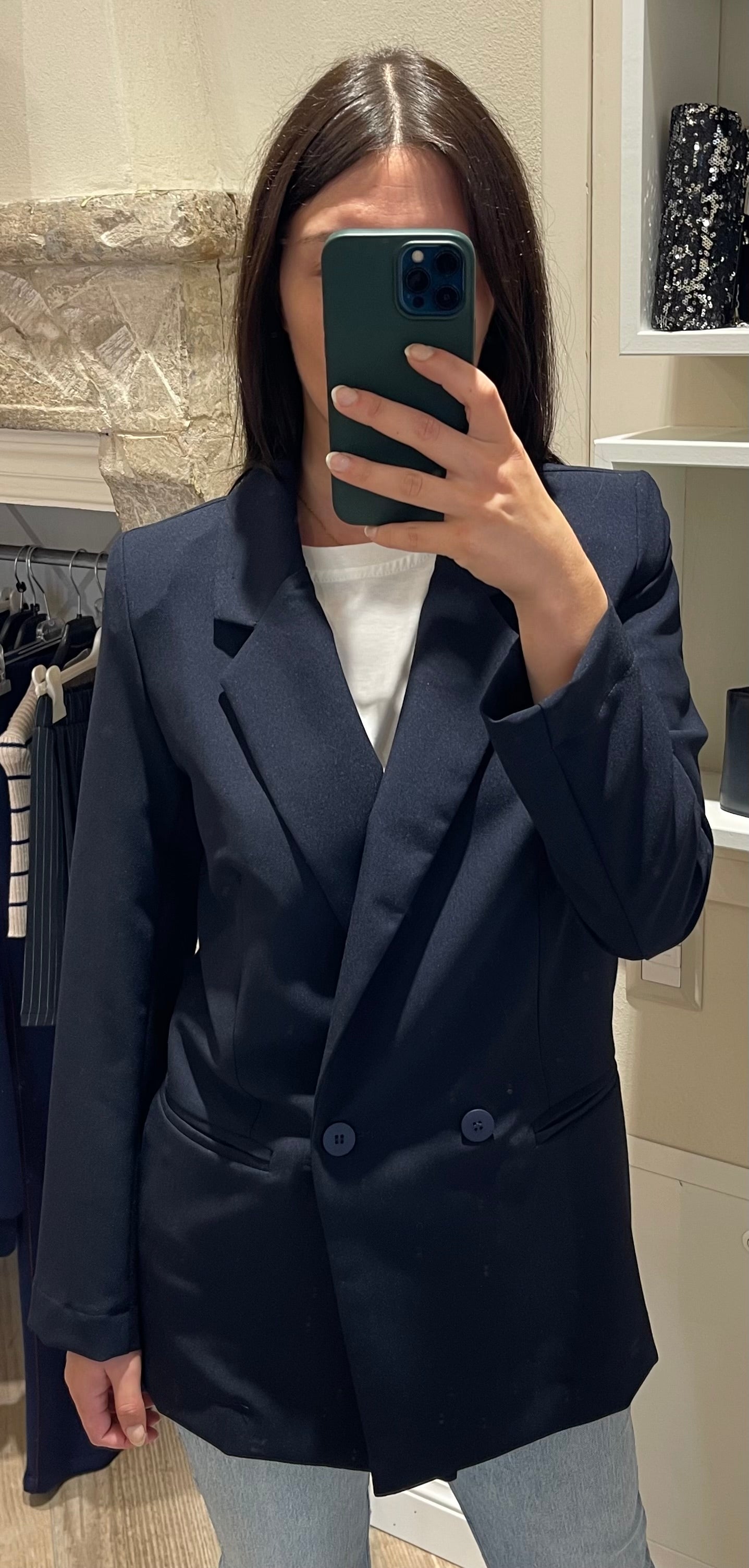 Giacca blu doppiopetto