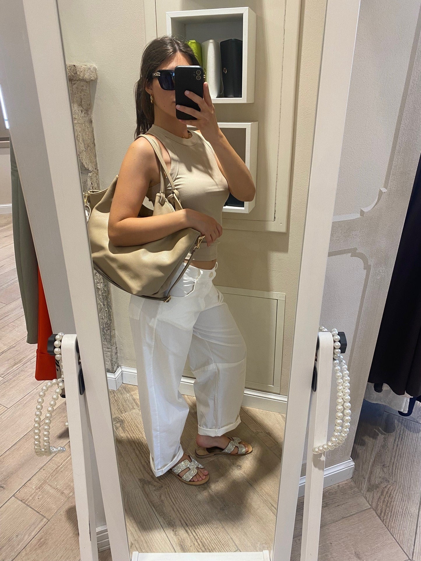 Pantaloni Vicolo bianco