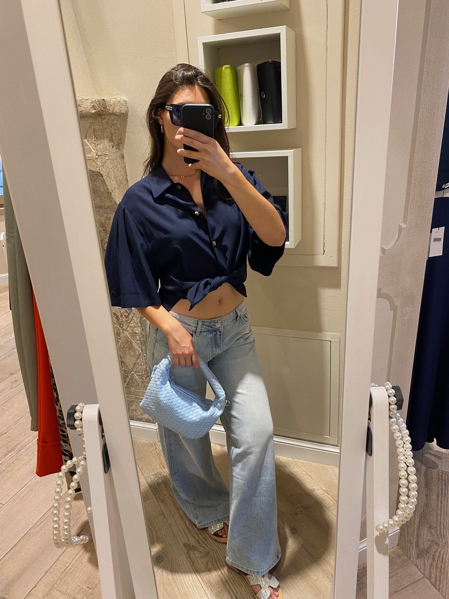 Camicia con manica ampia
