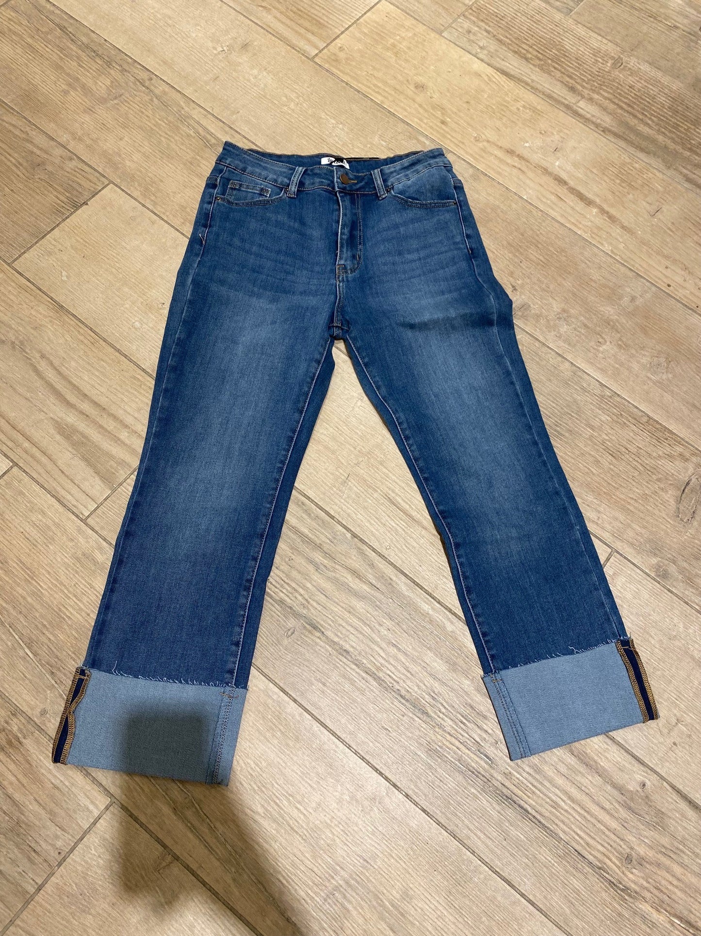 Jeans con risvolto
