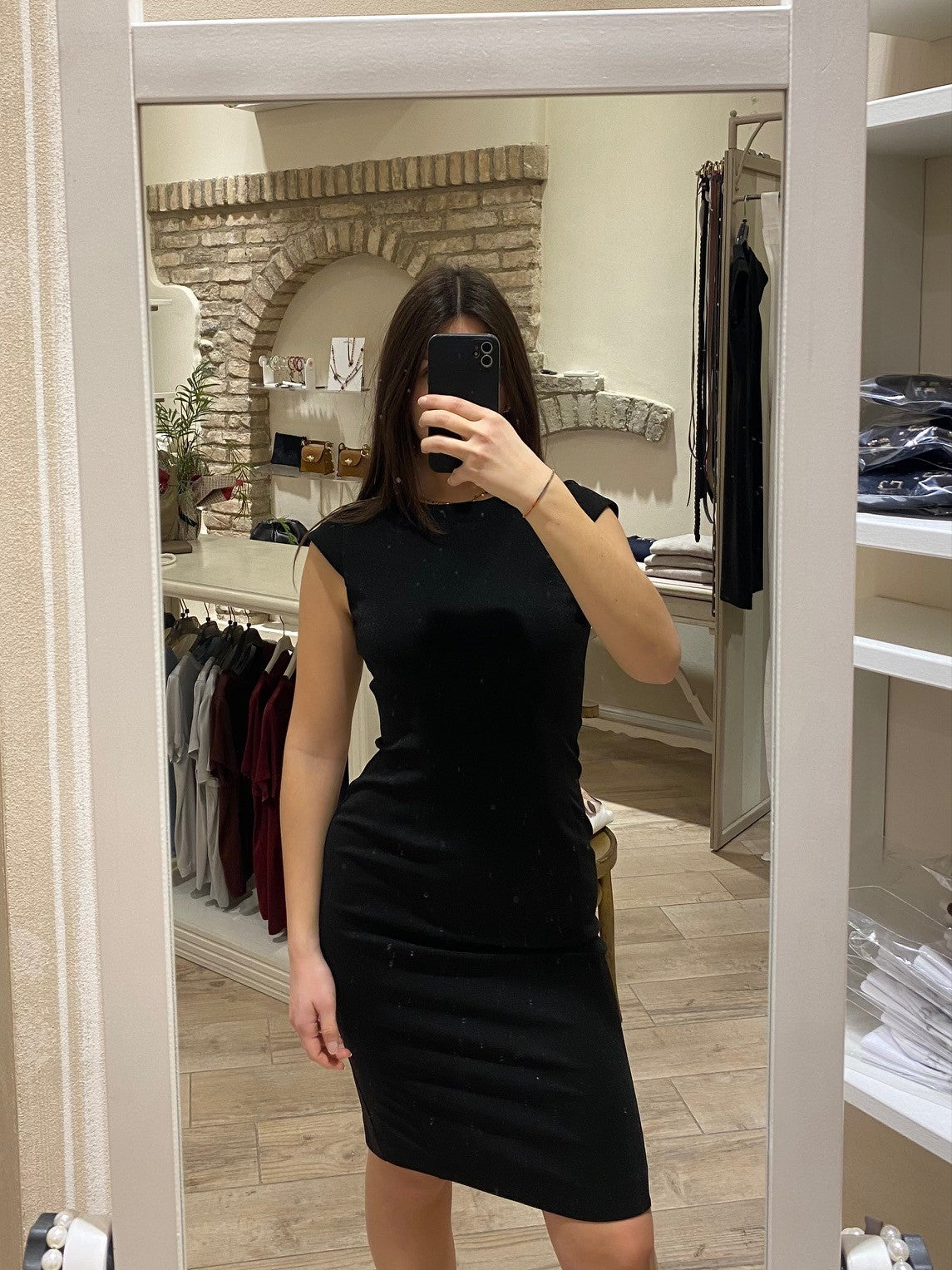 Abito nero in lurex