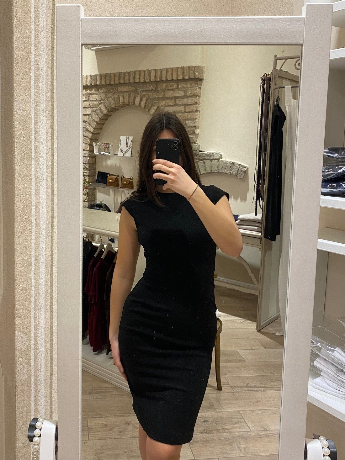 Abito nero in lurex