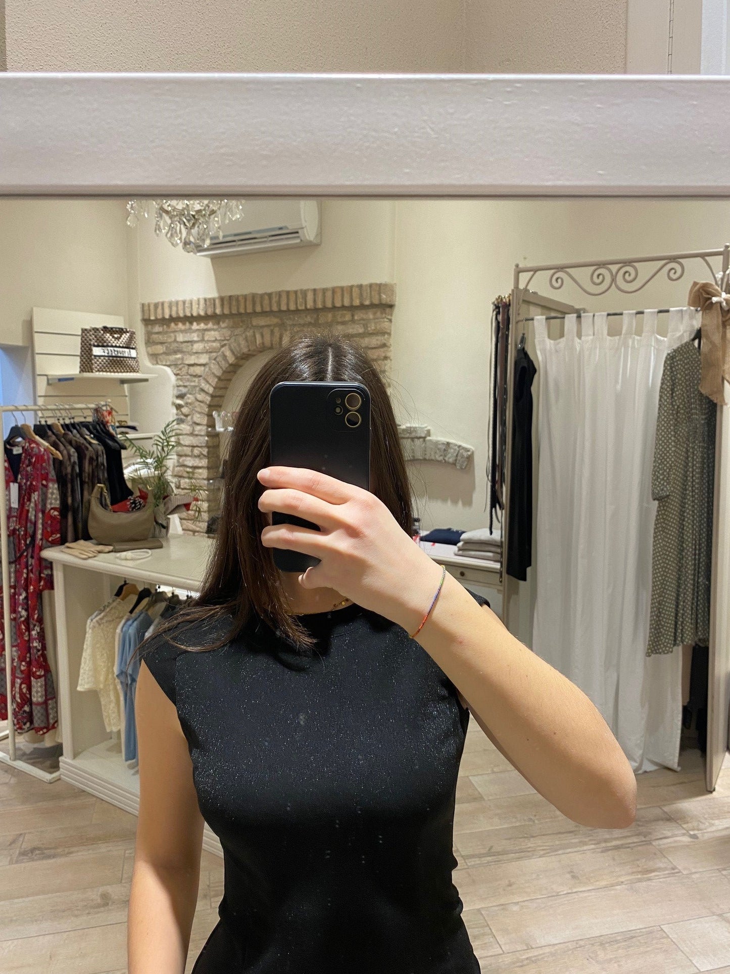 Abito nero in lurex