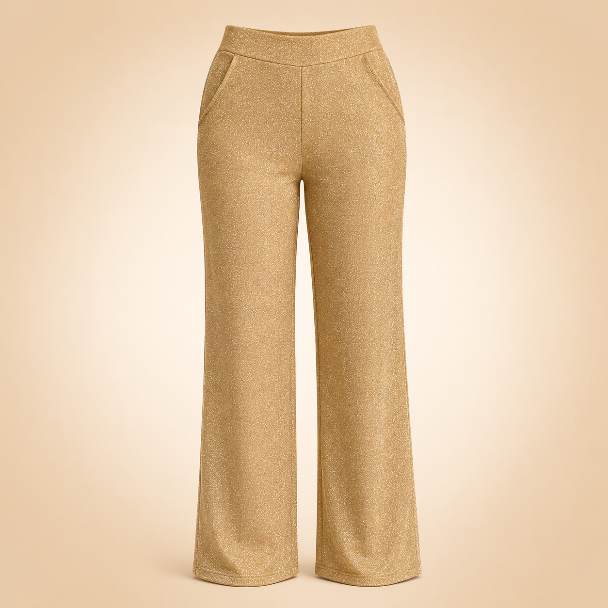 Pantalone in lurex oro