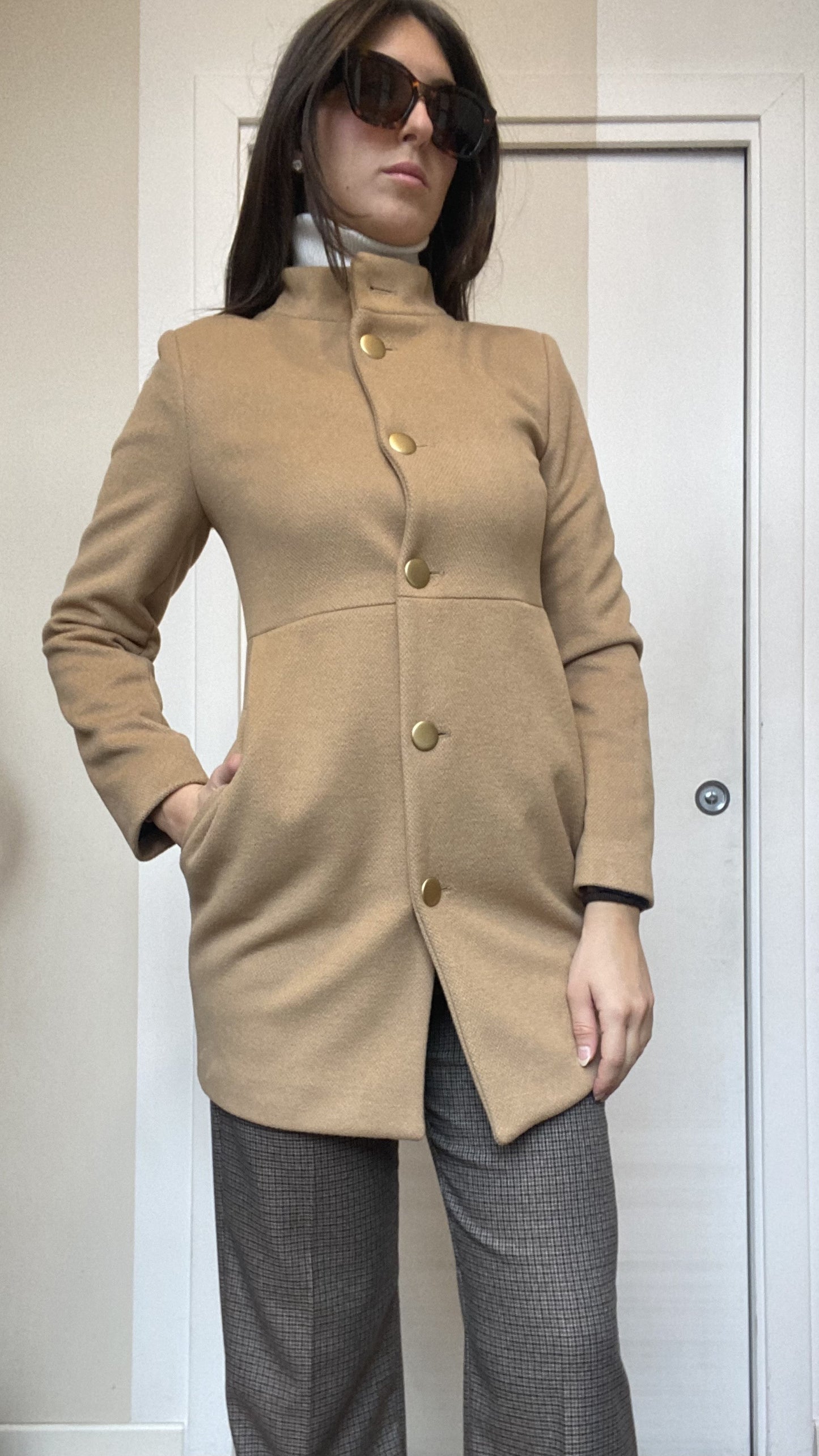 Cappotto beige blue joint