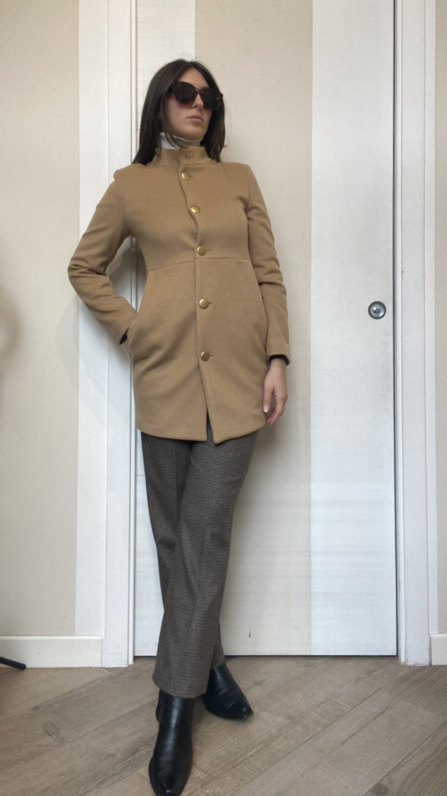 Cappotto beige blue joint