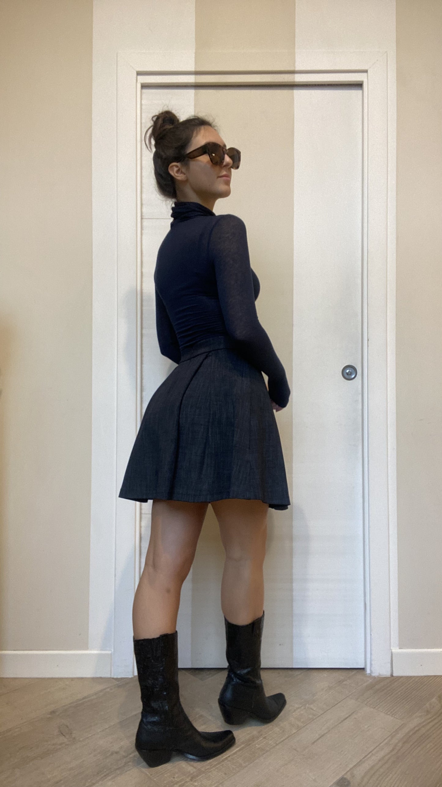 Gonna grigio blu
