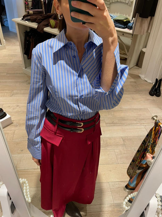 Camicia a righe celeste susy mix