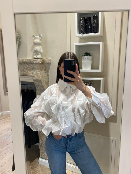 Camicia con voilant