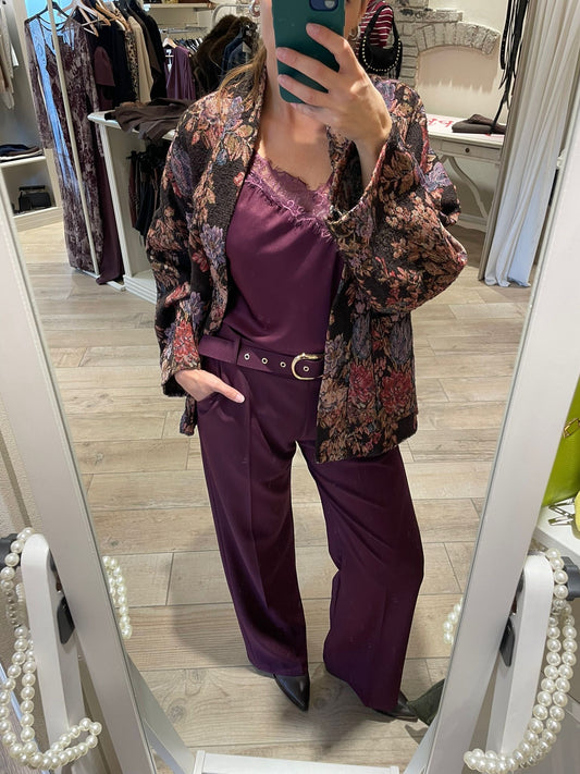 Pantaloni color vinaccia