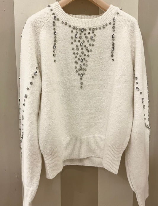 Maglione con applicazioni