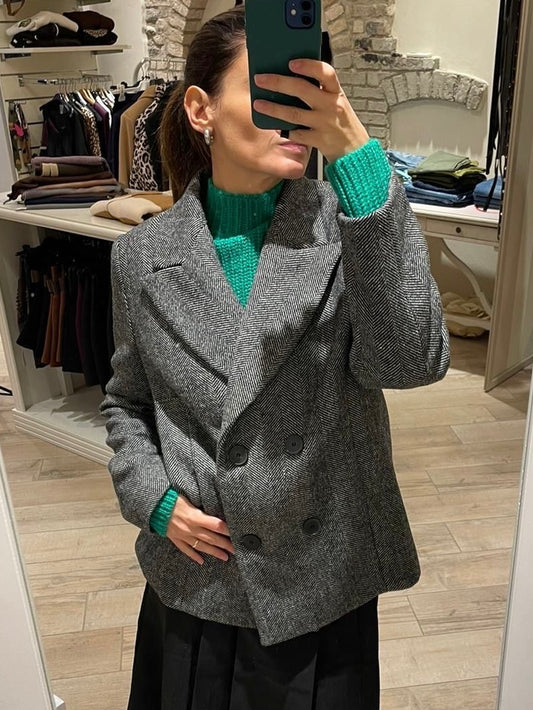 Cappottino grigio corto