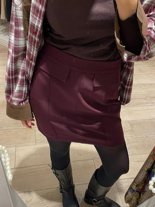 Gonna con finta tasca sul davanti