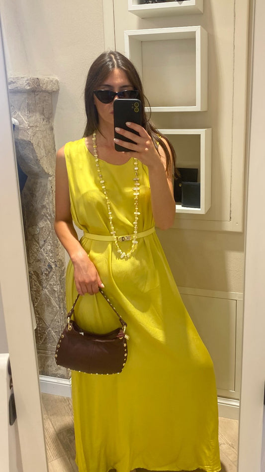 Abito giallo in viscosa