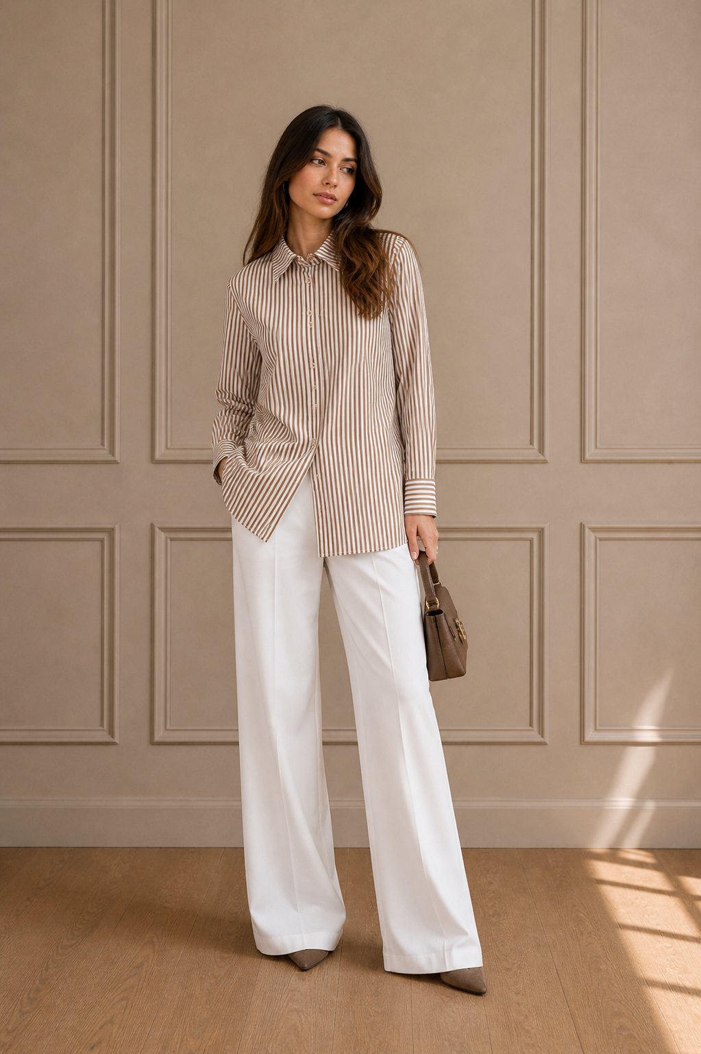 Camicia Riga Caramello – Susy Mix