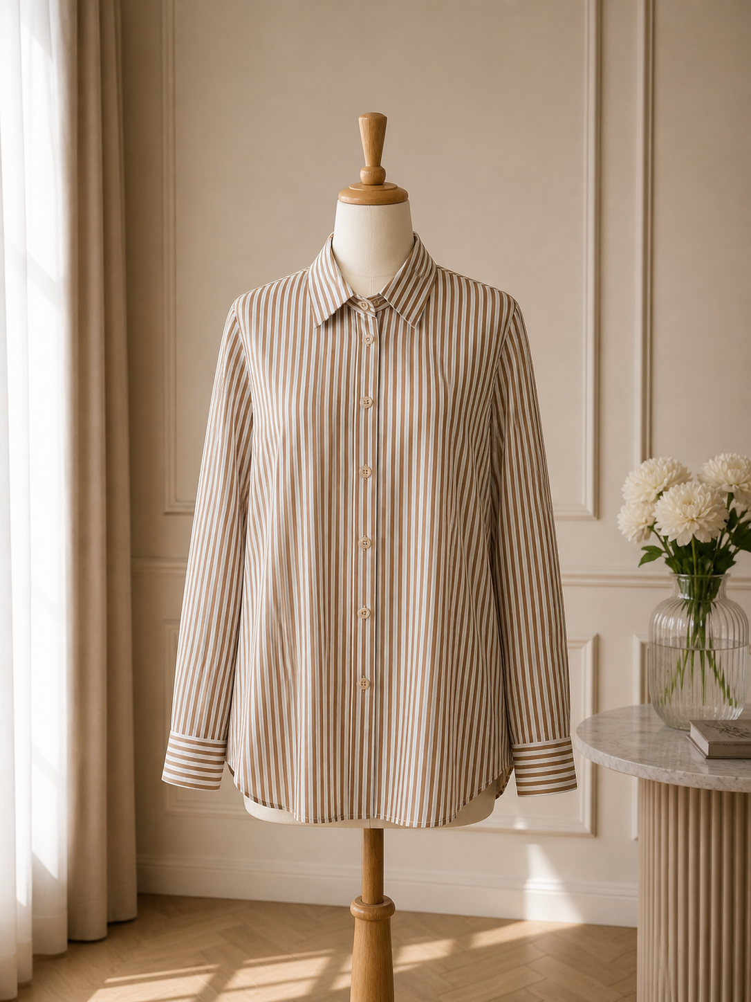 Camicia Riga Caramello – Susy Mix