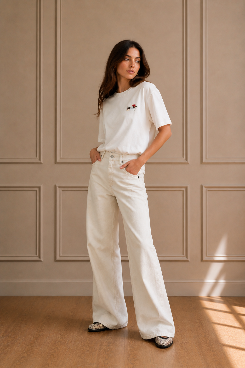 Jeans Wide Leg Avorio – Vicolo