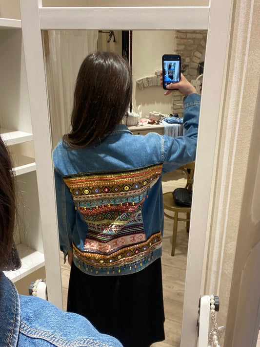 Giacca denim decorazioni