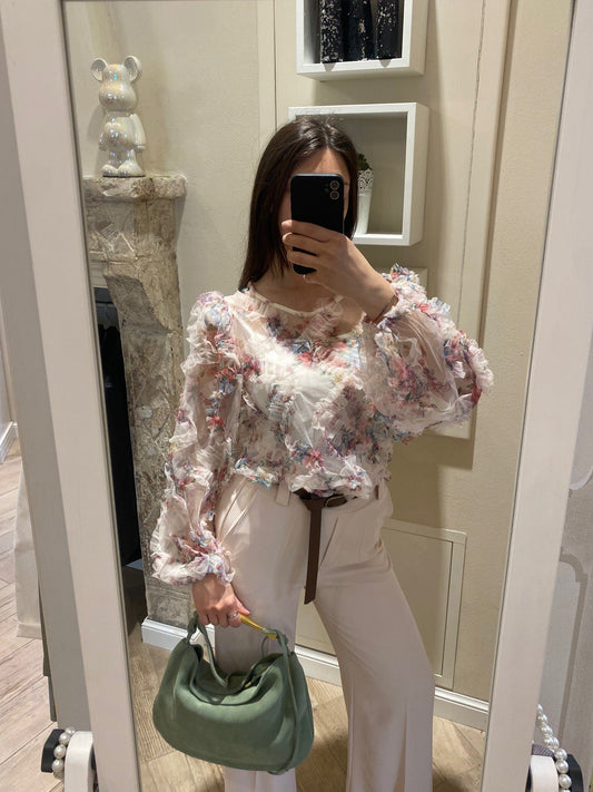 Camicia voilant rosa