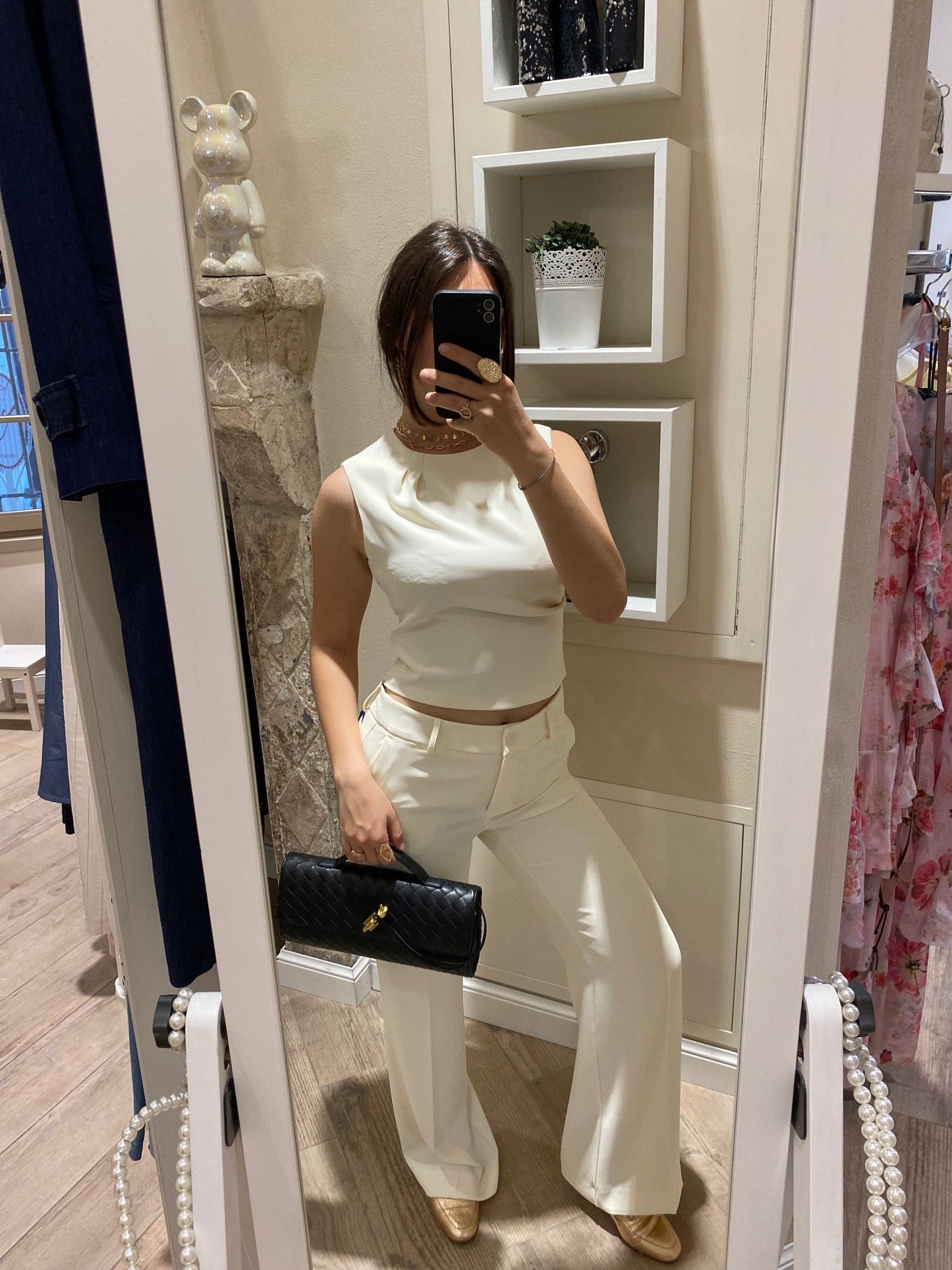Pantalone bianco burro