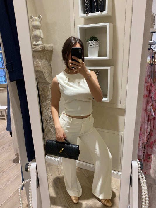 Pantalone bianco burro