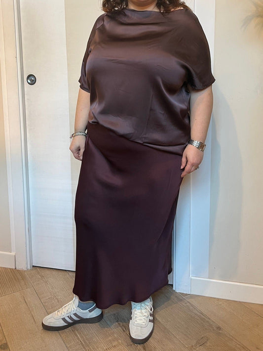Maglia in viscosa bordeaux