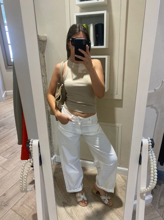Pantaloni Vicolo bianco