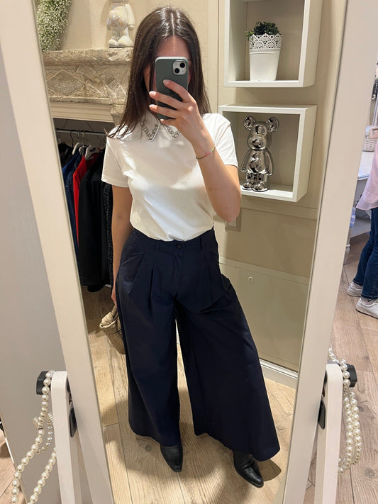 Pantaloni blu collision
