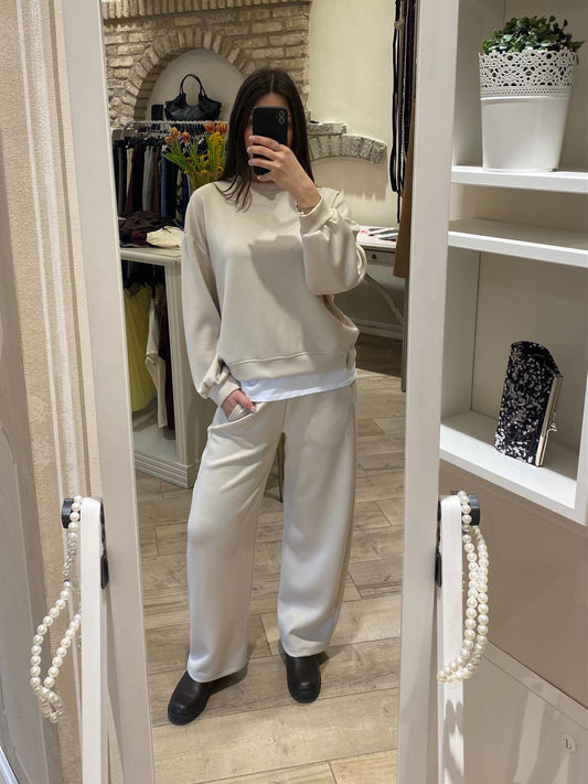 Completo tuta beige