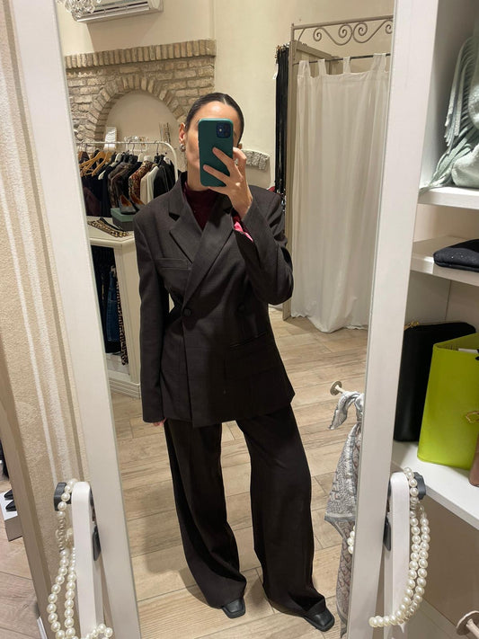 Giacca marrone in tartan Vicolo