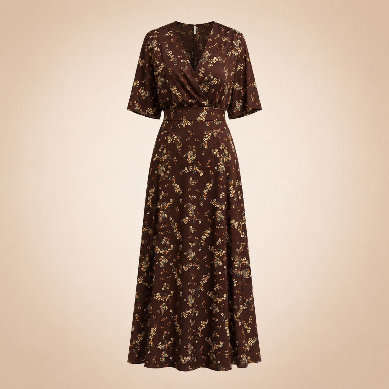 Abito Maxi Fleur Chocolat