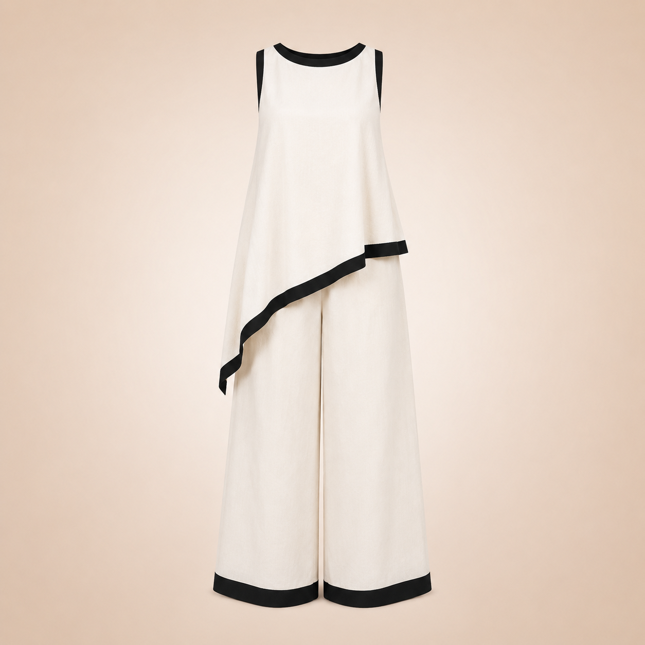 Top Asimmetrico Black & White