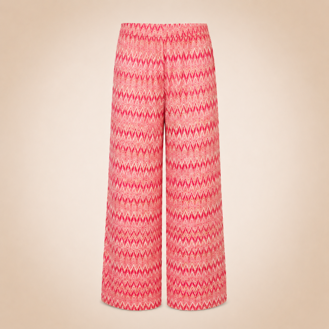 Pantalone Palazzo Fantasia Zig Zag Pink
