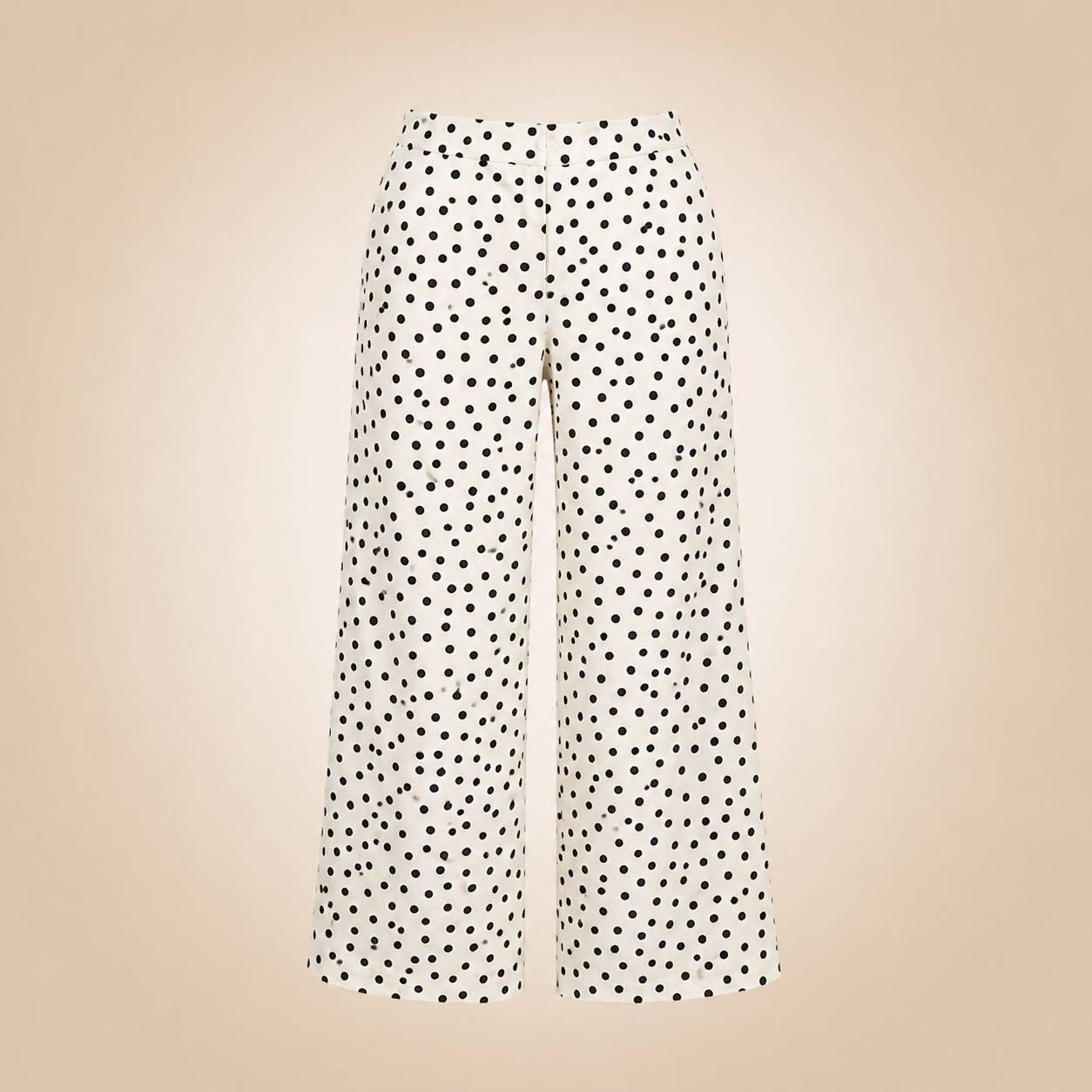 Pantaloni a pois bianchi