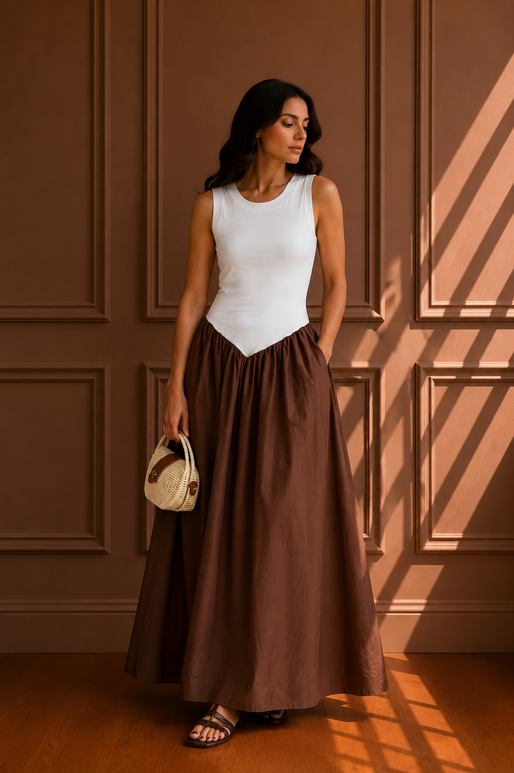 Abito Bicolor Maxi