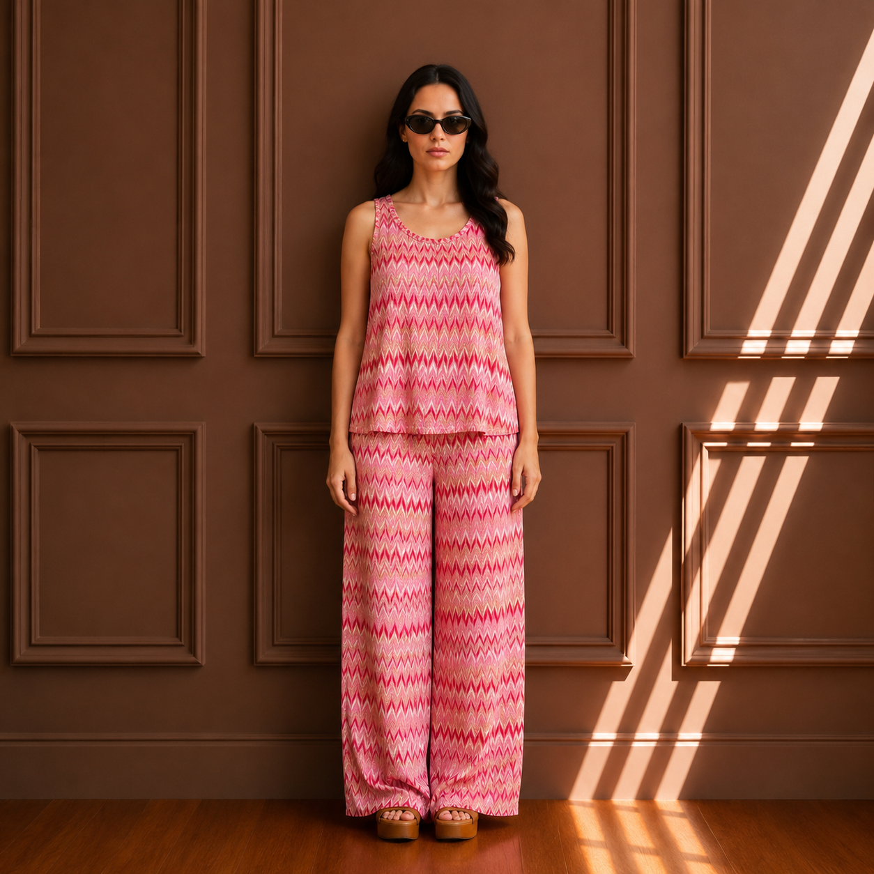 Canotta Fantasia Zig Zag Pink