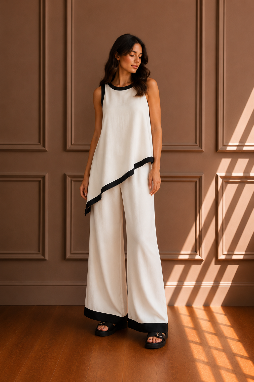 Pantalone Palazzo Black & White