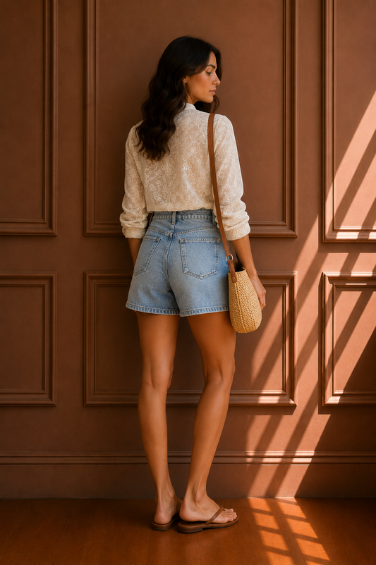Shorts Denim Vita Alta