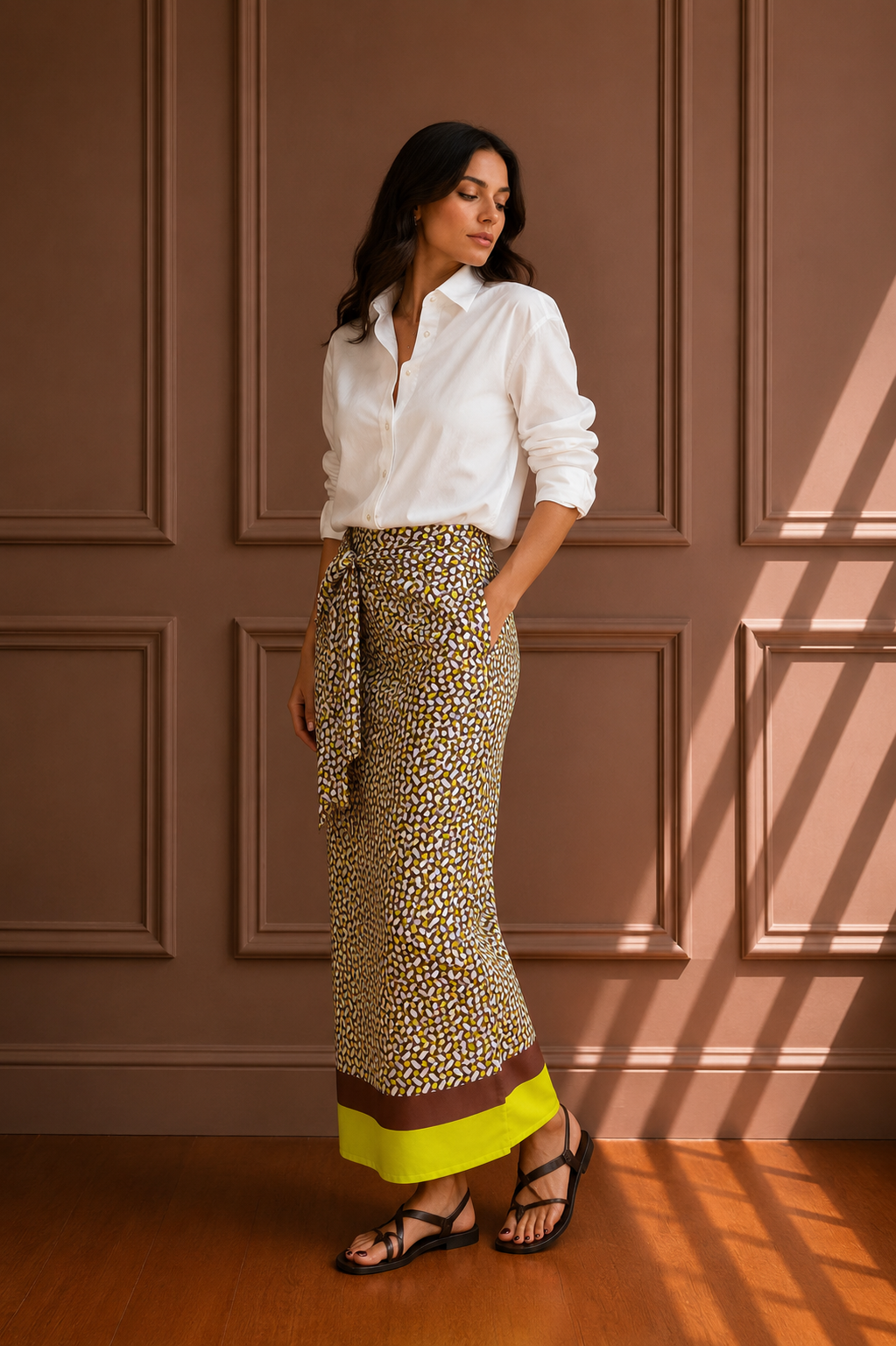 Gonna Pareo Geometric Chic