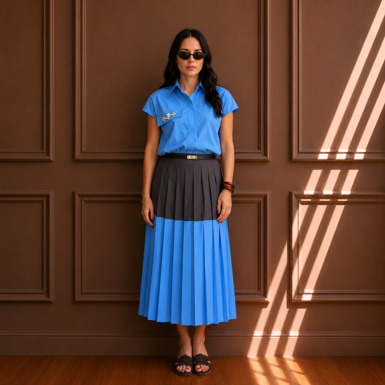 Camicia in Cotone con Tasca Gioiello