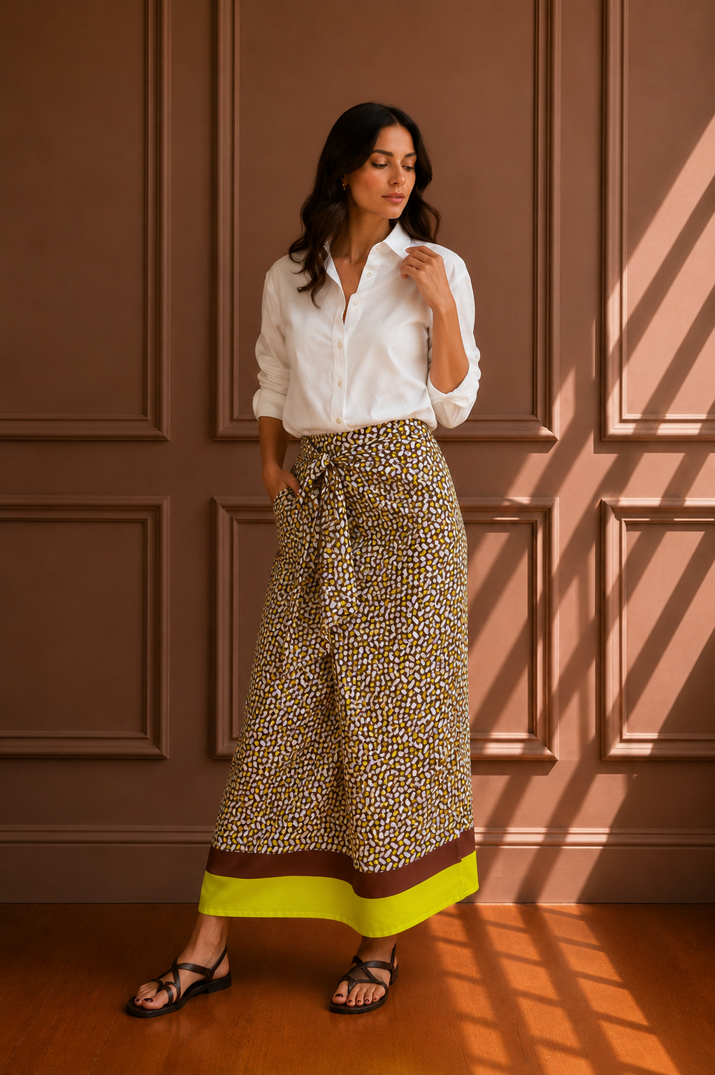 Gonna Pareo Geometric Chic