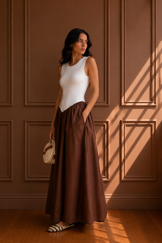 Abito Bicolor Maxi